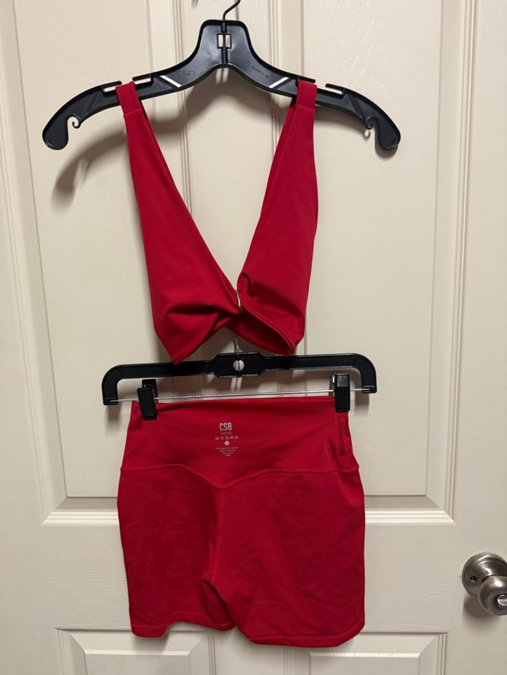 Serenity CSB Red Active Bra and Leggings Set, M